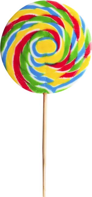 Colorful Swirl Lollipop PNG Image