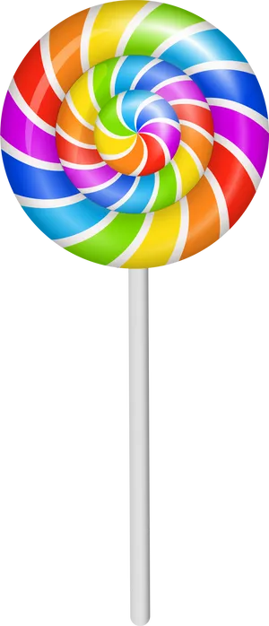 Colorful Swirl Lollipop PNG Image