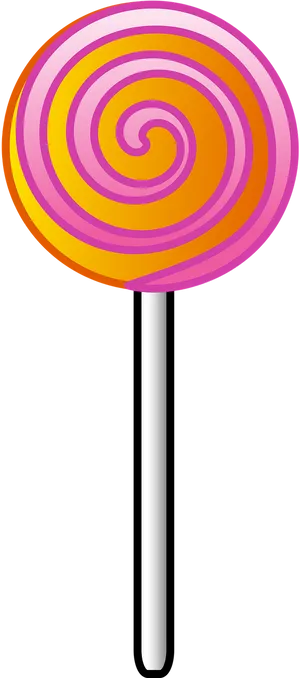 Colorful Swirl Lollipop Illustration PNG Image