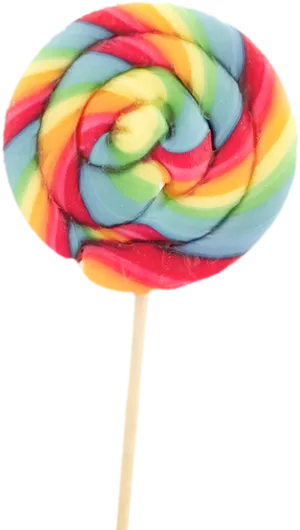 Colorful Swirl Lollipop PNG Image