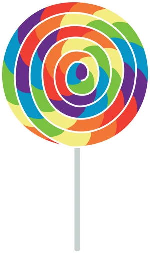 Colorful Swirl Lollipop PNG Image