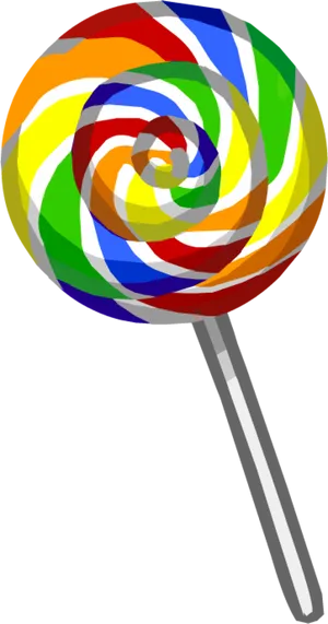 Colorful Swirl Lollipop PNG Image