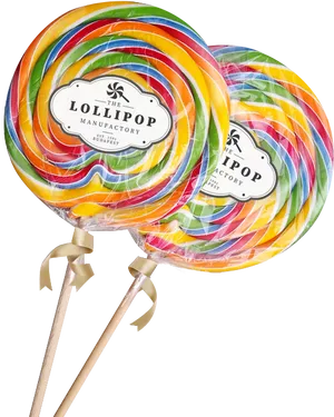 Colorful Swirl Lollipops PNG Image