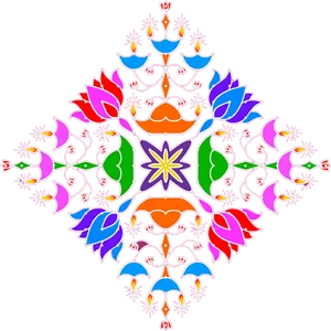 Colorful_ Symmetrical_ Rangoli_ Design.png PNG Image