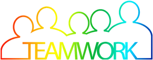 Colorful Teamwork Graphic PNG Image