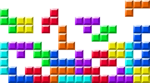 Colorful_ Tetris_ Blocks_ Gameplay PNG Image