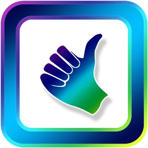 Colorful Thumb Up Icon PNG