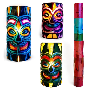 Colorful Tiki Lanterns Png Gcu28 PNG Image