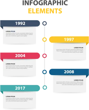 Colorful Timeline Infographic Template PNG Image