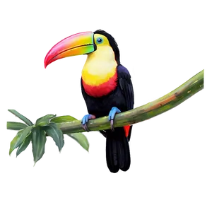 Colorful Toucan In Jungle Png Qlb50 PNG Image