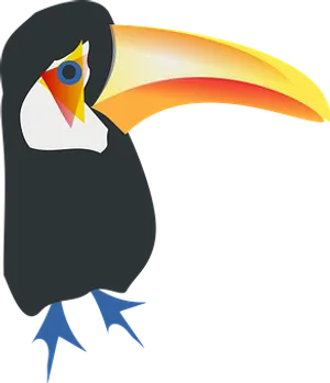 Colorful Toucan Vector Illustration PNG Image