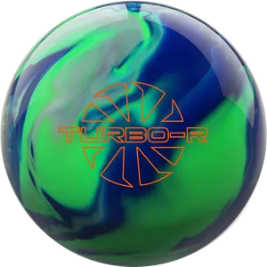 Colorful Turbo R Bowling Ball PNG Image