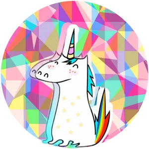 Colorful Unicorn Graphic PNG Image