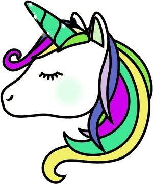 Colorful Unicorn Graphic PNG Image