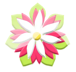 Colorful Vector Flower Illustration PNG Image