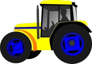 Colorful Vector Tractor Illustration PNG Image