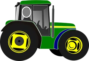 Colorful Vector Tractor Illustration PNG Image