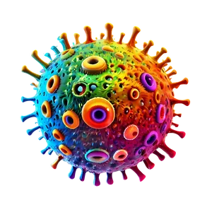 Colorful Virus Cartoon Png 06282024 PNG Image