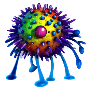 Colorful Virus Cartoon Png 14 PNG Image