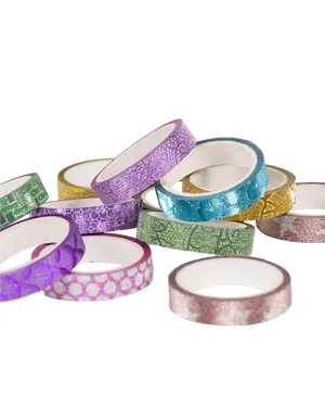 Colorful Washi Tapes Collection PNG Image