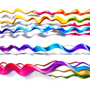 Colorful Wavy Lines Art Png 14 PNG Image