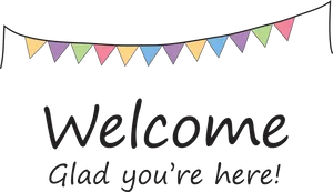 Colorful Welcome Banner PNG