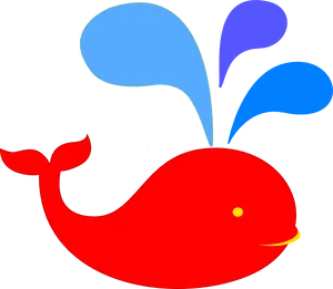 Colorful Whale Clipart PNG Image