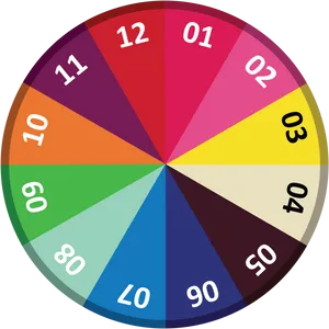 Colorful Wheelof Fortune PNG Image