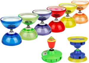 Colorful Yoyo Collection PNG Image