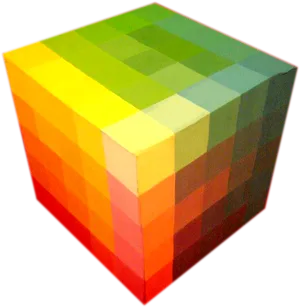 Colorful3 D Pixel Cube PNG Image