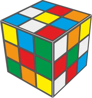 Colorful3 D Puzzle Cube PNG Image