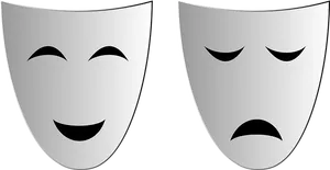 Comedy_and_ Tragedy_ Masks_ Vector PNG Image