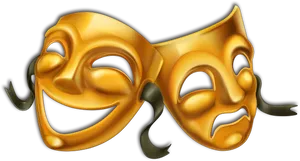 Comedy_and_ Tragedy_ Theater_ Masks PNG Image