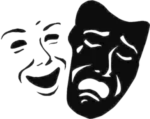 Comedy_ Tragedy_ Masks_ Theater_ Symbol PNG Image