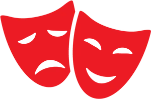 Comedy_ Tragedy_ Masks_ Vector PNG Image