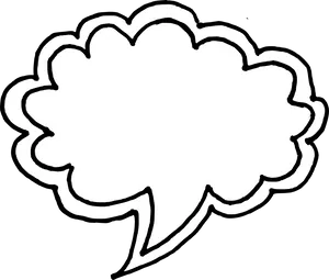 Comic Speech Bubble Outline PNG Image