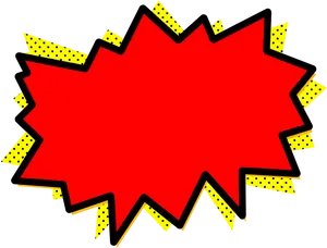 Comic Style Bang Shape PNG Image