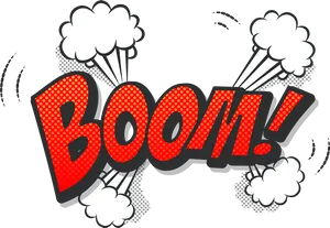 Comic Style Boom Explosion PNG Image