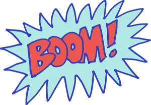 Comic Style Boom Explosion PNG Image