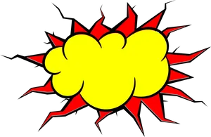 Comic Style Explosion Bubble PNG Image