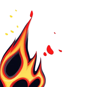 Comic Style Fire Illustration Png Rtv PNG Image