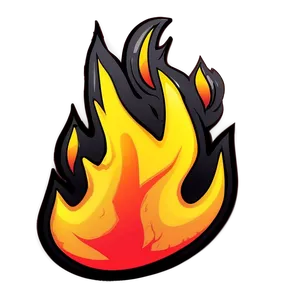 Comic Style Fire Illustration Png Sns47 PNG Image