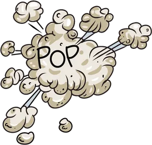 Comic Style Pop Smoke Cloud PNG Image