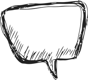 Comic Style Speech Bubble Black Background PNG Image