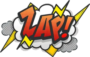 Comic Style Zap Word Cloud PNG Image