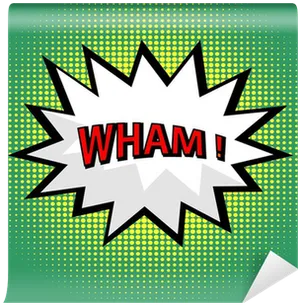 Comic Wham Explosion Bubble PNG Image