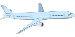 Commercial Airplane Vector Illustration PNG Image