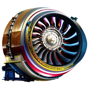 Commercial Jet Engine Graphic Png 06292024 PNG Image