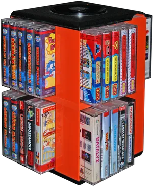 Commodore64 Game Cassettes Collection PNG Image