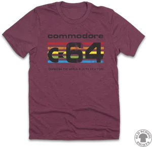 Commodore64 Retro T Shirt Design PNG Image